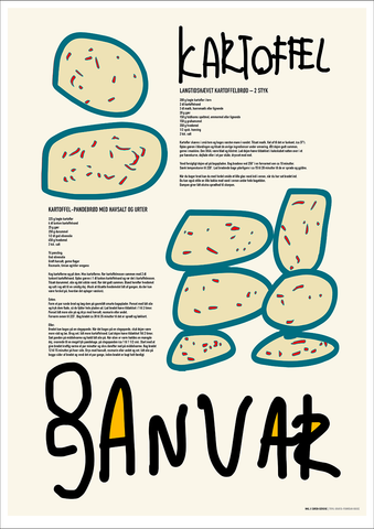 Plakat med kartoffelbrød a la Søren Gericke